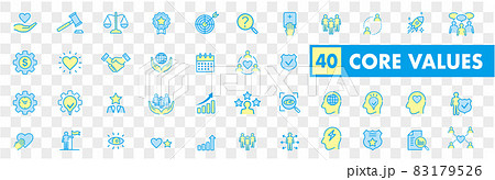 Set of core values icons vector Set of core values icons vector 83179526