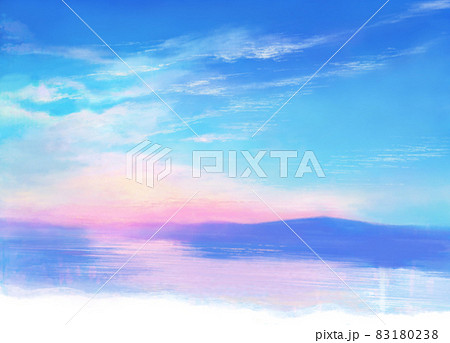 雨上がりの空と海の風景イラスト 83180238