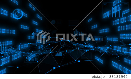 Business data and financial figures visualiser graphic Business data and financial figures visualiser graphic 83181942