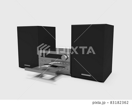 CDトレイの開いたステレオコンポ CDトレイの開いたステレオコンポ 83182362