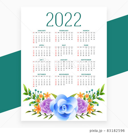 new year 2022 flower calendar template new year 2022 flower calendar template 83182596