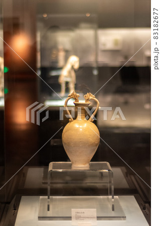 Ancient Chinese pottery vase exhibited in Luoyang Museum in Luoyang, China Ancient Chinese pottery vase exhibited in Luoyang Museum in Luoyang, China 83182677