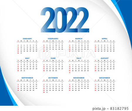 business style 2022 new year calendar design template 83182795
