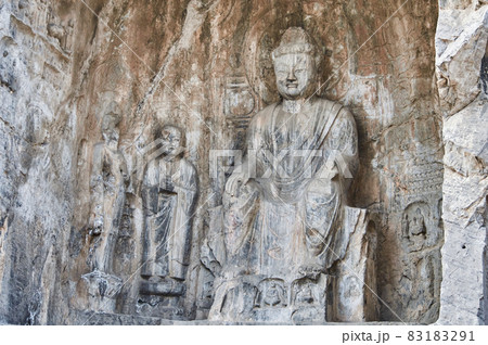 The Longmen Grottoes in Luoyang, Henan province, China The Longmen Grottoes in Luoyang, Henan province, China 83183291