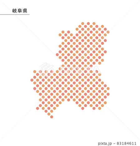 岐阜県の地図　ドット 83184611