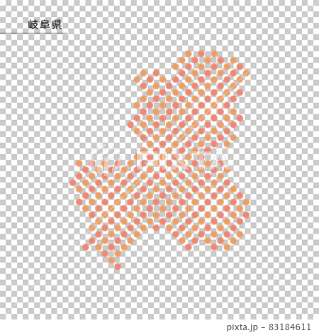 岐阜県の地図　ドット 83184611