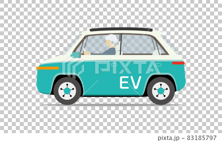 駕駛 EV 電動汽車的圖像說明 83185797