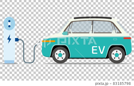 在充電站充電的 EV 電動汽車 83185798