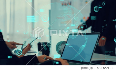 Business dashboard for financial data analysis envisional graphic 83185911