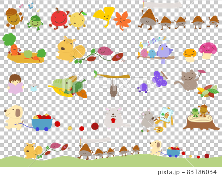 秋の素材　輪郭無し 83186034