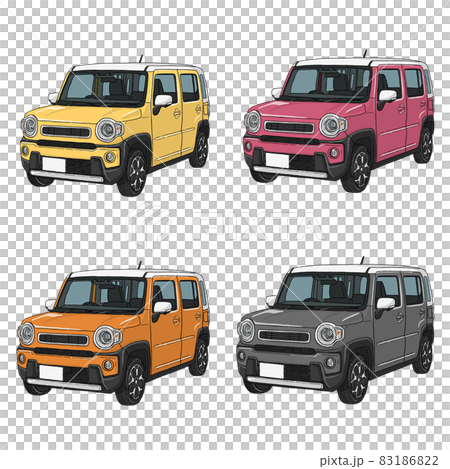 人気軽自動車イラスト2 83186822