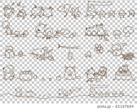 Autumn material line drawing 83187684