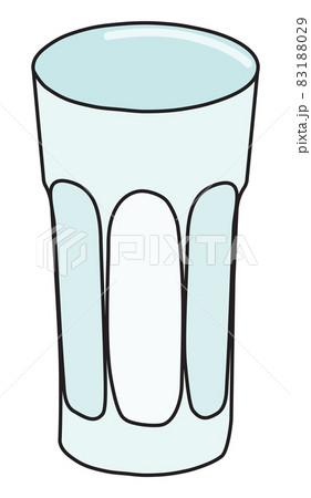 Highball collins cooler tumbler long drink cocktail glass vector illustration. Stylish hand-drawn doodle cartoon style illustration. For card, invitations, posters, bar menu, alcohol cook book recipe. 83188029