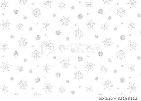 銀色の雪の結晶のシームレスパターン 83188112