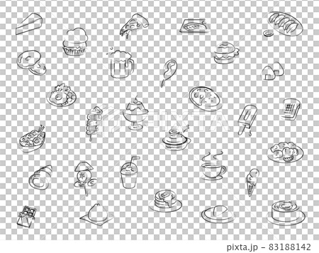 Food brush wallpaper illustration 83188142