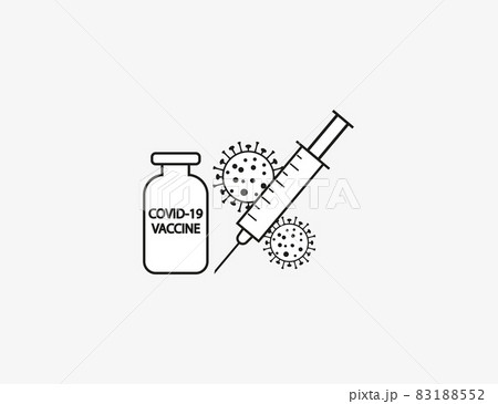 Coronavirus, vaccine, covid icon. Vector illustration. Flat design. 83188552