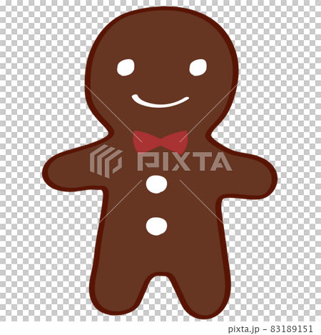 Chocolate gingerbread man cookie 83189151