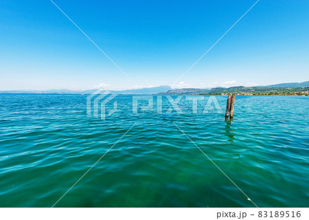 Panorama of Lake Garda from the Small Village of Bardolino Veneto Italy 83189516