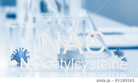word  nac or n-acetylcysteine and virus for medical or sci concept 3d rendering 83189583