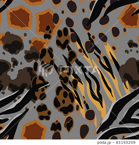 Seamless pattern with decorative animal print. African savannah fauna stylized ornament, fur texture. Seamless pattern with decorative animal print. African savannah fauna stylized ornament, fur texture. 83193209