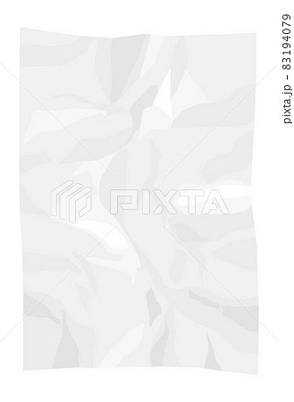 Crumpled paper sheet. Creased rough wrinkled page. 83194079