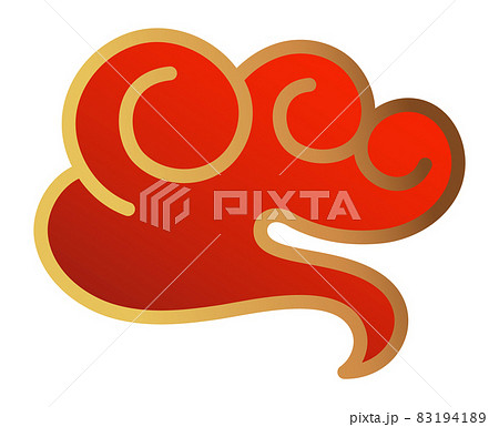 Japanese cloud. Red japan wind design element Japanese cloud. Red japan wind design element 83194189