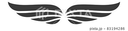 Minimal simple swan wings tattoo symbol vector illustration Minimal simple swan wings tattoo symbol vector illustration 83194286