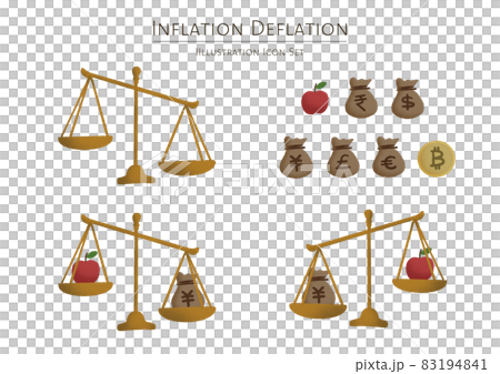 Handwritten_inflation / deflation_illustration 集 83194841
