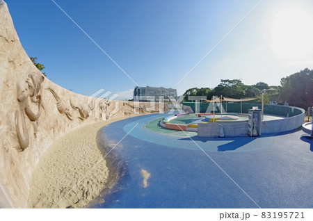 北九州市響灘緑地のグリーンパーク化石の谷の写真素材