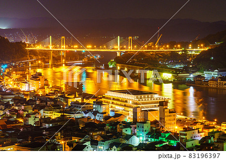 千光寺から新尾道大橋を見る 尾道の夜景 83196397