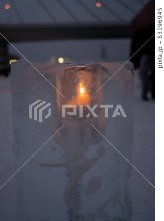 雪灯りまつり2021　氷の蝋燭 83196945