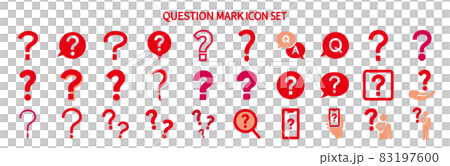 クエスチョンマークに関連したアイコンセット クエスチョンマークに関連したアイコンセット 83197600