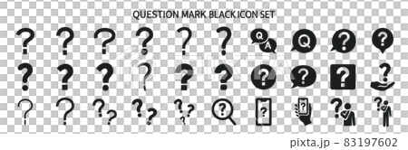 Icon set related to question marks 83197602