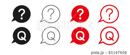 クエスチョンマークに関連したアイコンセット クエスチョンマークに関連したアイコンセット 83197608
