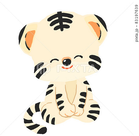 正座するホワイトタイガー 正座するホワイトタイガー 83197639