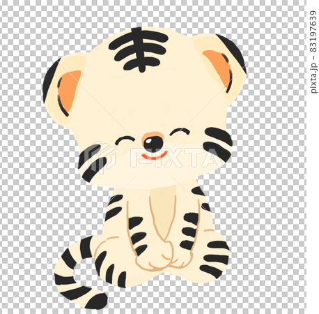 正座するホワイトタイガー 正座するホワイトタイガー 83197639