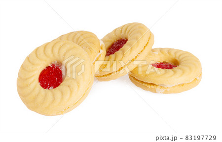 cookies with jam isolated on white background 83197729