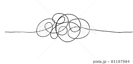 Vector random chaotic lines isolated on white background. 83197984