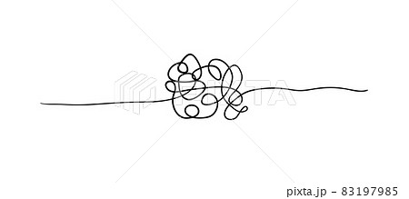 Vector random chaotic lines isolated on white background. 83197985