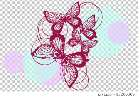 許多蝴蝶的剪紙插圖 許多蝴蝶的剪紙插圖 83200309