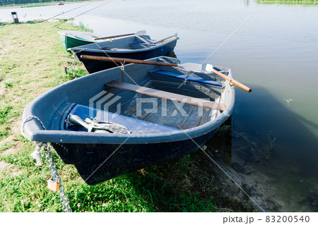 Old boats on a lake, beauty world. Retro style. 83200540