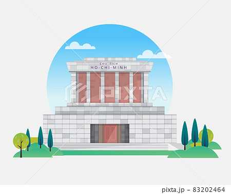 Ho Chi Minh Mausoleum in Hanoi, Vietnam, vector 83202464