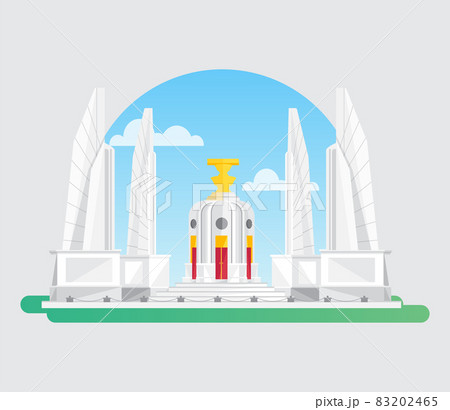 The Democracy Monument Thailand, vector image 83202465