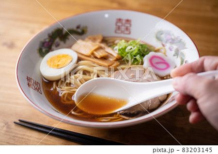 authentic chicken broth tokyo style shoyu ramen noodle 83203145