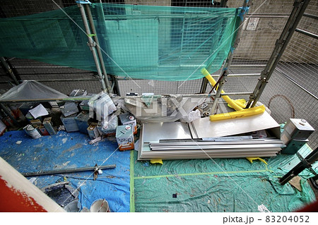 マンション大規模修繕足場工事、居住者から見た大規模修繕足場工事、安全第一、工事内容、住民検査 マンション大規模修繕足場工事、居住者から見た大規模修繕足場工事、安全第一、工事内容、住民検査 83204052