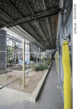 マンション大規模修繕足場工事、居住者から見た大規模修繕足場工事、安全第一、工事内容、住民検査 83204056