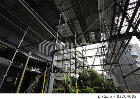 マンション大規模修繕足場工事、居住者から見た大規模修繕足場工事、安全第一、工事内容、住民検査 83204088