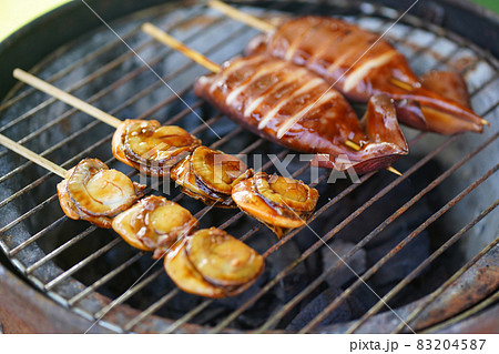 イカとホタテ バーベキューイメージ イカとホタテ バーベキューイメージ 83204587