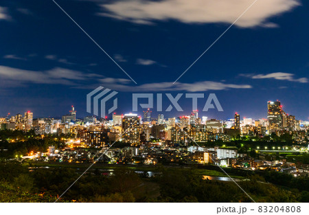 仙台城跡から望む市内中心部　夜景 83204808
