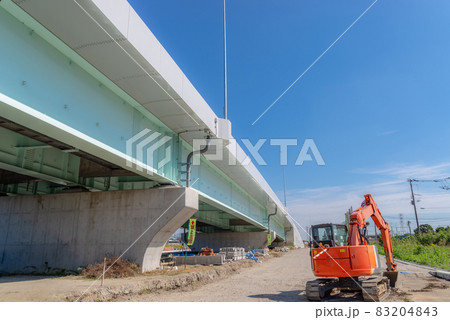 国道254号バイパス工事 下南畑交差点の橋梁 志木市側　2021.10　g-1 83204843